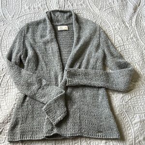 Hollister Open Knit Cardigan Gray